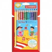 Set de 12 Crayons Couleurs Épais Trio - Stabilo