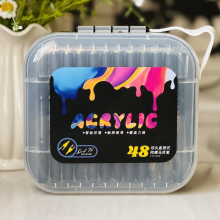 Boite de 48 Marqueurs Acryliques Double Pointe Pointe Fine & Pointe Pinceau