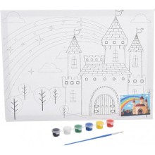 Ensemble de Peinture Pour Enfant 40x30 cm - château