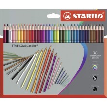 Étui de 36 Crayon de couleur Aquarellable Assorties - Stabilo