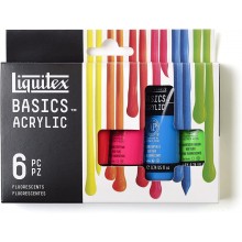 Set de 6 Acrylique Basics 22 ml Couleurs Fluorescentes - Liquitex