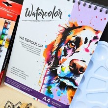 Carnet Aquarelle A4 de 24 feuilles 180 gr