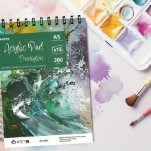 Carnet Acrylique Pad A5 de 15 feuilles 300 gr