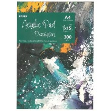 Carnet Acrylique Pad A4 de 15 feuilles 300 gr