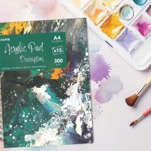 Carnet Acrylique Pad A4 de 15 feuilles 300 gr