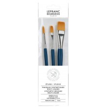 Lot de 3 Pinceaux Synthétique Multi - Lefranc Bourgeois