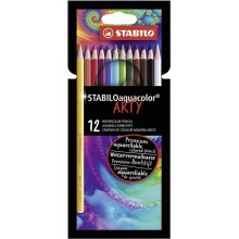 Pochette de 12 Crayons Aquacolor ARTY - Stabilo