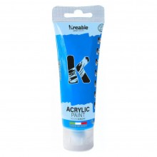 Peinture Acrylique Bleu Cyan 75 ml - Kreable