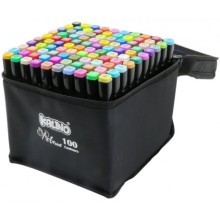 Trousse de 100 Feutres Marqueurs Double pointe - Kalino