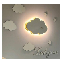 Pack décoration: - Nuage applique - 3 petit nuages - 3 étoiles - Écriture 1 mot